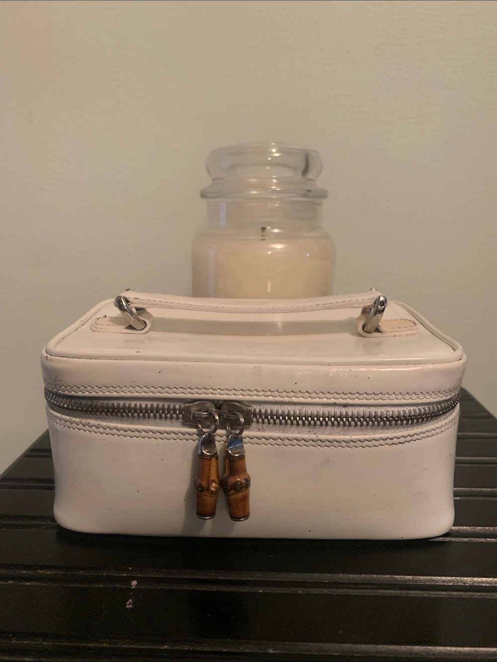 Gucci train case w/Bamboo zipper